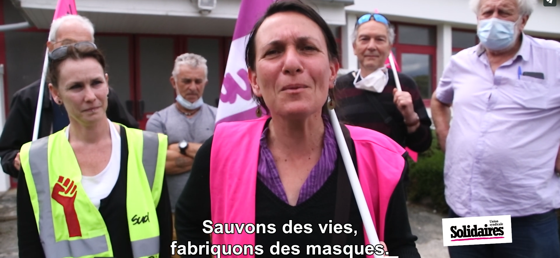 la fine équipe de la coop des masques et de solidaires