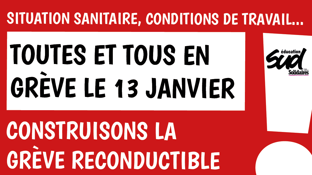 covid 13 janvier greve education