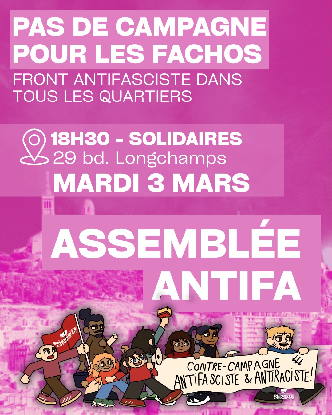 [Au local] AG de mobilisation antifa – Pas de campagne pour les fachos !